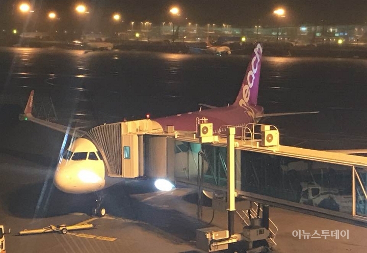 26일 피치항공이 인천-삿포로 노선 운항 항공기.