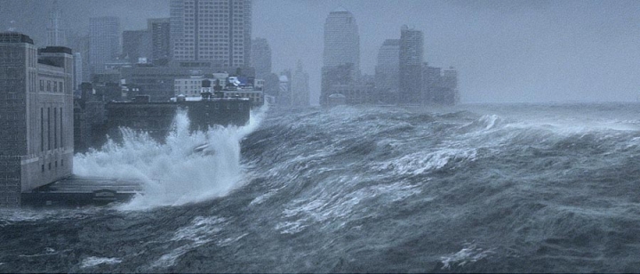 영화 '투모로우' 속 해일이 들이닥친 뉴욕시. [사진=20세기폭스코리아]