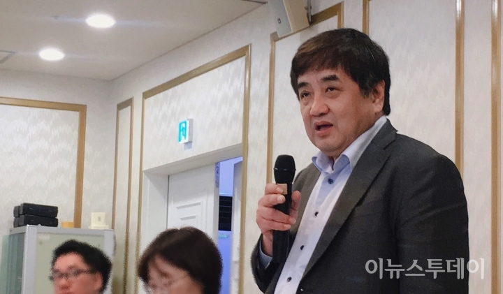 한상혁 방통위원장이 방통위 주요 현안에 대해 발표하고 있다.[사진=송혜리 기자]