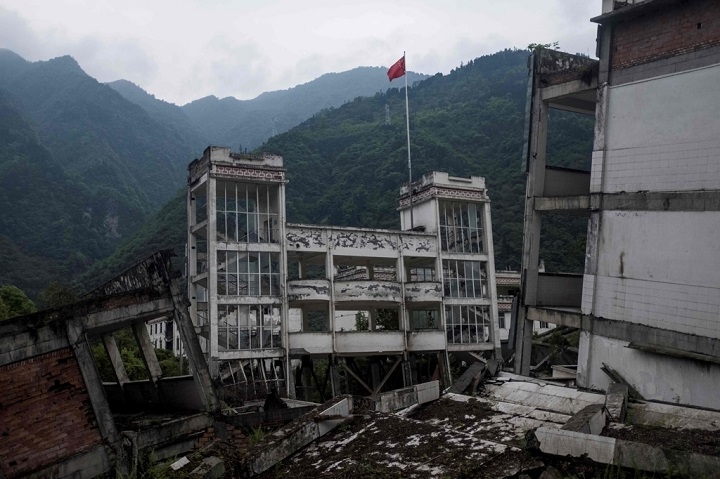 지진 피해를 입은 중국의 한 지방 모습. [사진=사우스차이나모닝포스트]