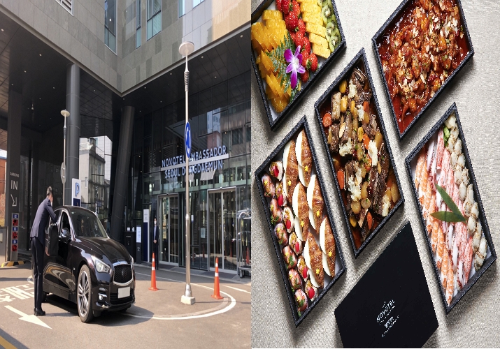 노보텔앰배서더 서울 동대문 호텔 & 레지던스은 호텔 셰프 음식을 드라이브 스루로 편하게 받을 수 있는 ‘고메박스’를 선보인다. [사진=노보텔 앰배서더 동대문]