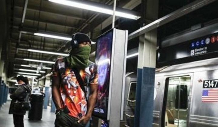 코로나19 전염의 온상이 된 미국 뉴욕지하철. [사진=연합뉴스]