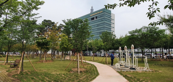 광주지방경찰청 내 공간에 시민 휴게 공원이 조성돼 개방됐다. [사진=광산구청]