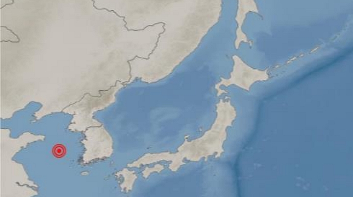 중국 칭다오 동쪽 332㎞ 해상에서 규모 4.6 지진. [사진=기상청]