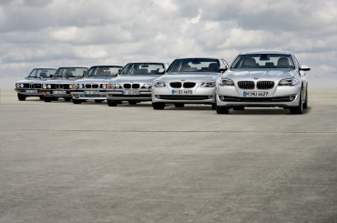1~6세대 BMW 5 시리즈. [사진=BMW코리아]