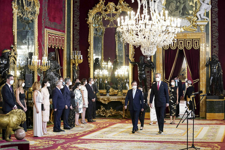 펠리페 6세(Felipe Ⅵ) 스페인 국왕의 초청으로 스페인을 국빈방문 중인 문재인 대통령 내외는 15일(현지시간) 오후 공식환영식 참석으로 공식 일정을 시작했다. [사진=청와대]