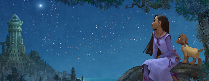 디즈니 100주년을 기념하는 애니메이션 영화 ‘위시’는 한 사람의 진심 어린 소원과 용기가 얼마나 놀라운 일을 만들어 낼 수 있는지를 보여준다. [사진=월트디즈니 컴퍼니 코리아]