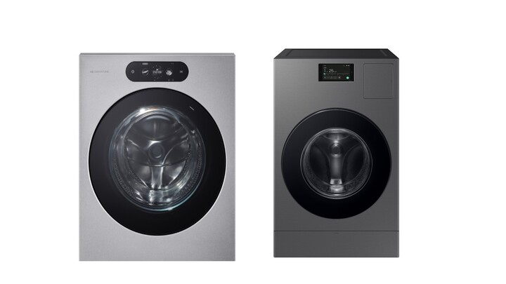 (왼쪽부터) LG전자의 LG 시그니처 세탁건조기, 삼성전자의 비스포크 AI 콤보 제품 모습. [사진=각사]