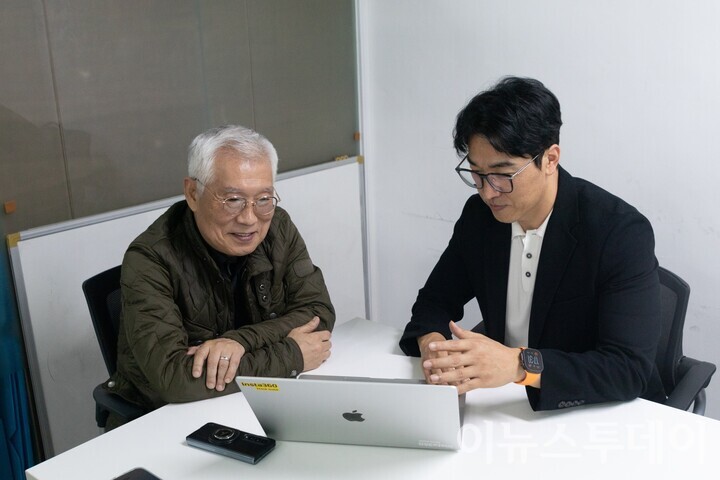 이뉴스투데이와 만난 이기복 제이커넥트 사업부장(오른쪽)과 심재승 트루컷시큐리티 대표. [사진=이승준 기자]