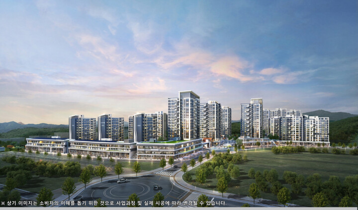 세종시에서 3년만에 공급되는 신규 아파트 “양우 내안애 아스펜”의조감도.[사진=양우내안애 아스펜]