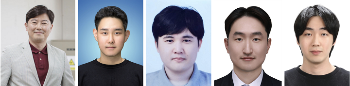 (왼쪽부터) 교신저자 김태성 교수, 제1저자 이진형 석박통합과정생, 김건형 석사과정생, 석현호 박사후연구원, 최현빈 석사과정생. [사진=성균관대]