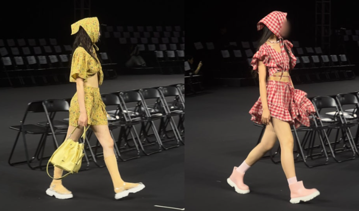 엡손 디지털 텍스타일 프린터를 활용한 2026 SS 패션위크 곽현주 컬렉션 의상. [사진=한국엡손]