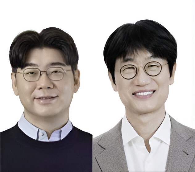송치형 두나무 회장(왼쪽)과 이해진 네이버 의장. [사진=두나무·네이버]