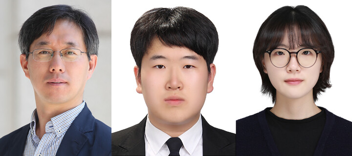  이한호 교수와 장윤성·양슬비 석사과정 학생(왼쪽부터). [사진=인하대학교]