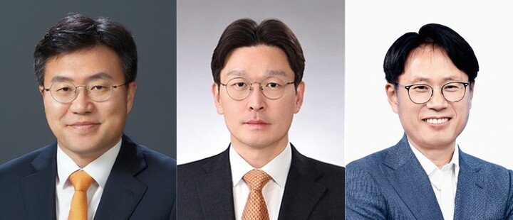 (왼쪽부터)오성용·이상희·이팔훈 삼성생명 신임 부사장. [사진=삼성생명]