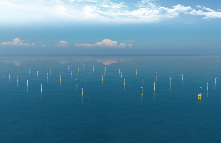 A rendering image of the Taean offshore wind power project.